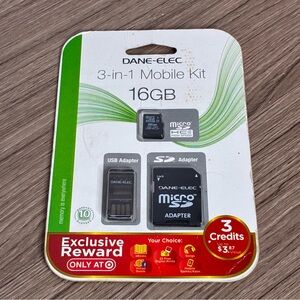 NWT Dane-Elec 3-in-1 Mobile Kit 16GB